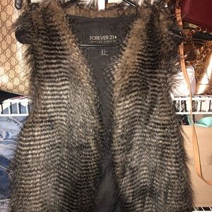 Faux fur vest